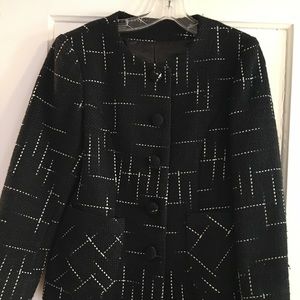 Chic Black & White Wool Jacket